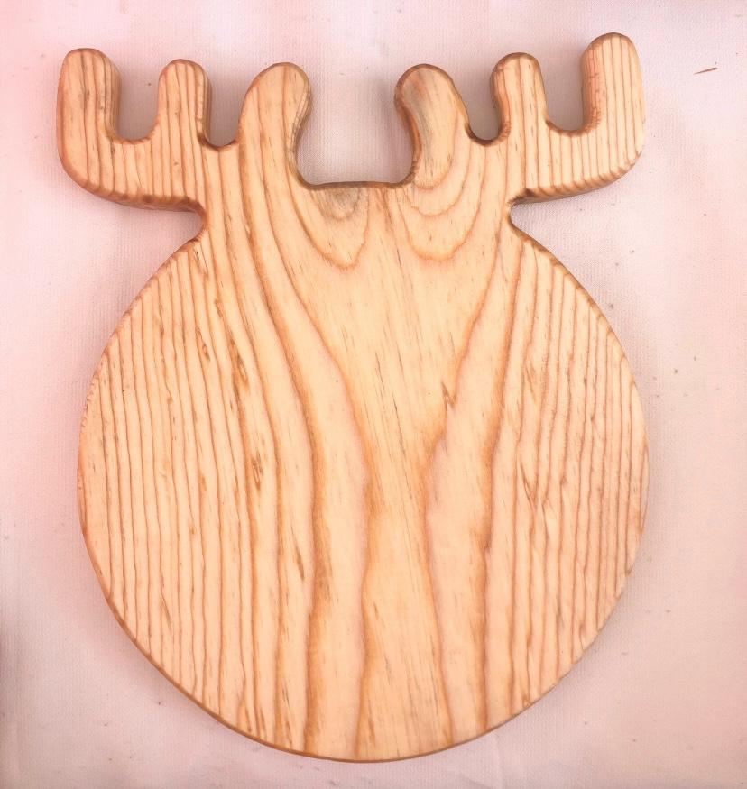 Tabla en forma de reno 24x29 cm