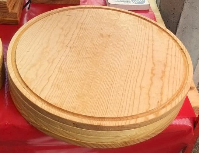 Tabla de madera de pino redonda de 40 cm