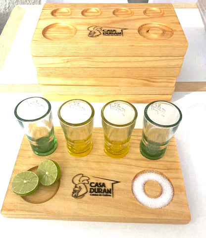 Tequilero 4 caballitos