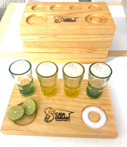 Tequilero 4 caballitos