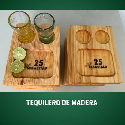 Tequilero 2 caballitos