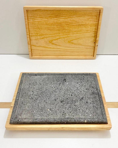 Tabla para piedra Volcanica rectangular