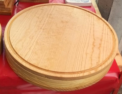 Tabla de madera de pino redonda de 40 cm