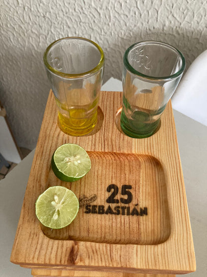 Tequilero 2 caballitos