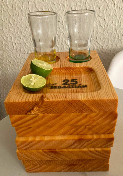 Tequilero 2 caballitos