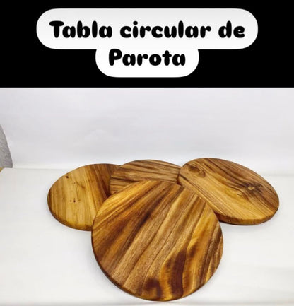 Tabla de Parota Redonda de 30 cm diámetro