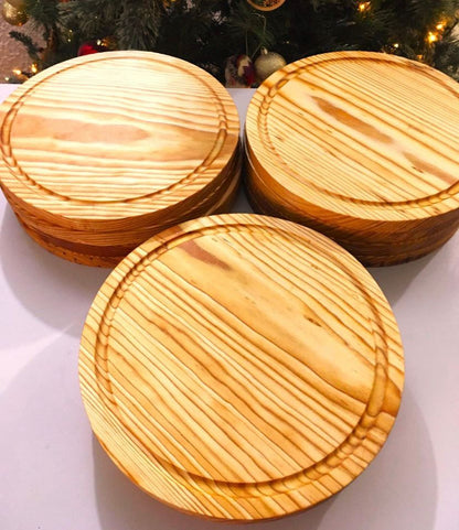 Tabla de madera de pino Redonda 30 cm
